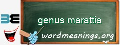 WordMeaning blackboard for genus marattia